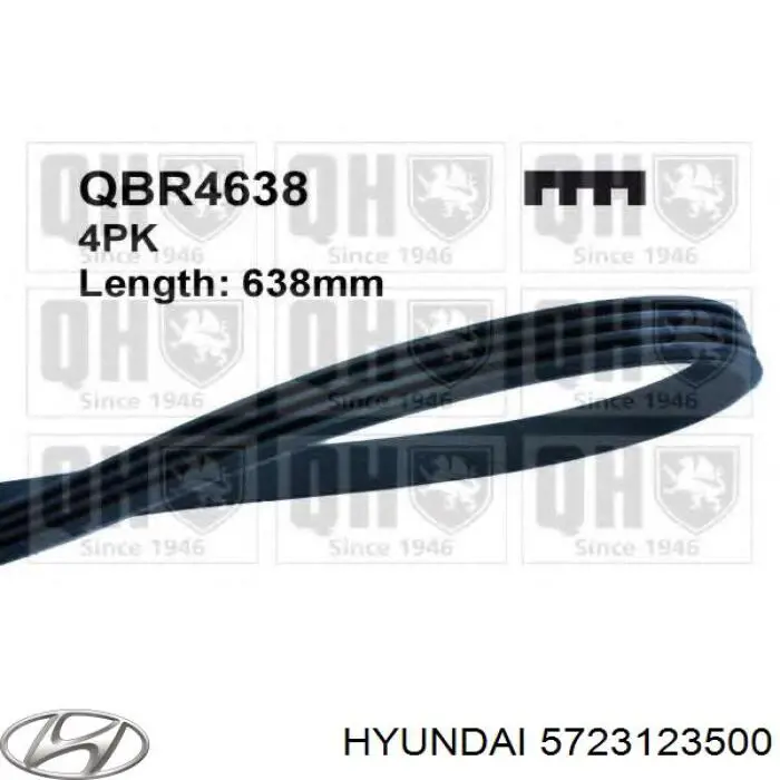 5723123500 Hyundai/Kia correa trapezoidal