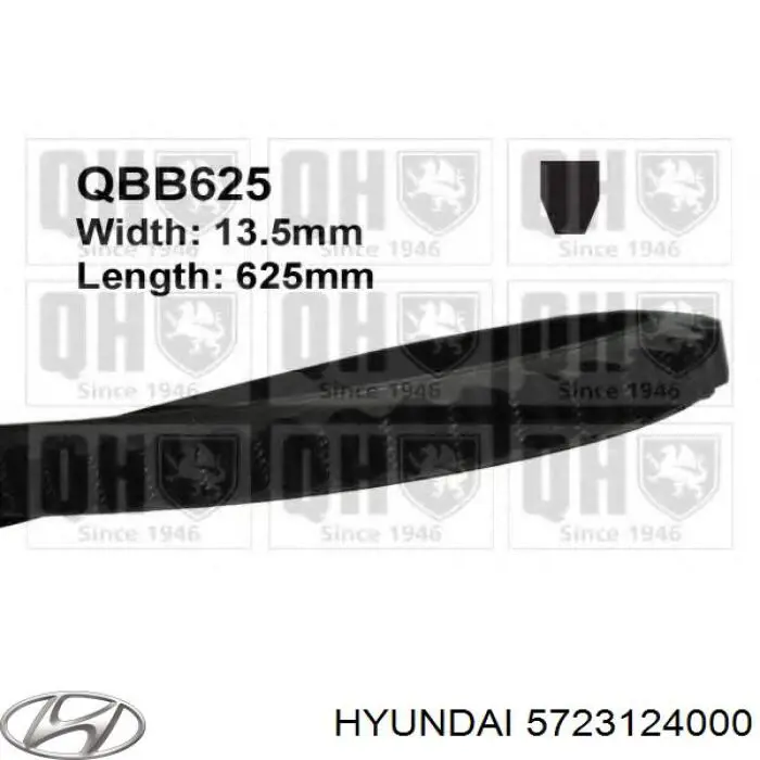 Correa de alternador MD185961 Mitsubishi