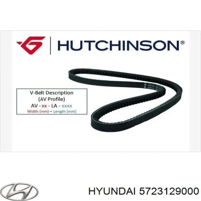 5723129000 Hyundai/Kia correa trapezoidal