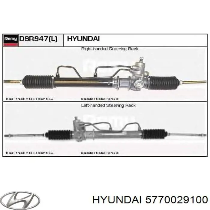 5770029100 Hyundai/Kia Cremallera caja de direccion