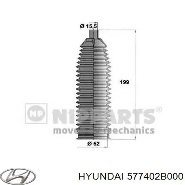 Guardapolvo de dirección Hyundai/Kia 577402B000 precio, desde 8,96 EUR