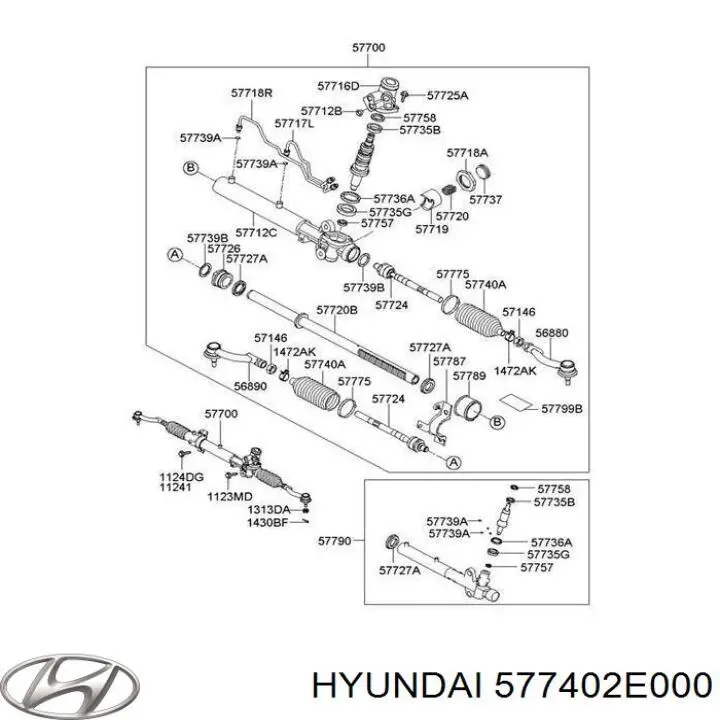 Comprar 577402E000 Hyundai/Kia Plumero de dirección