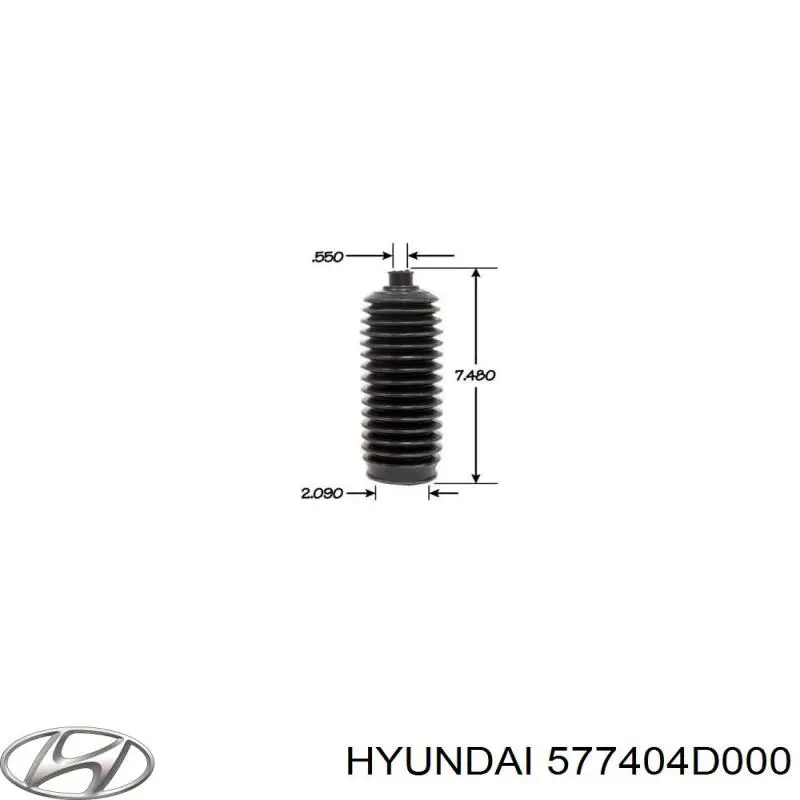Guardapolvo de dirección Hyundai/Kia 577404D000 precio, desde 8,96 EUR