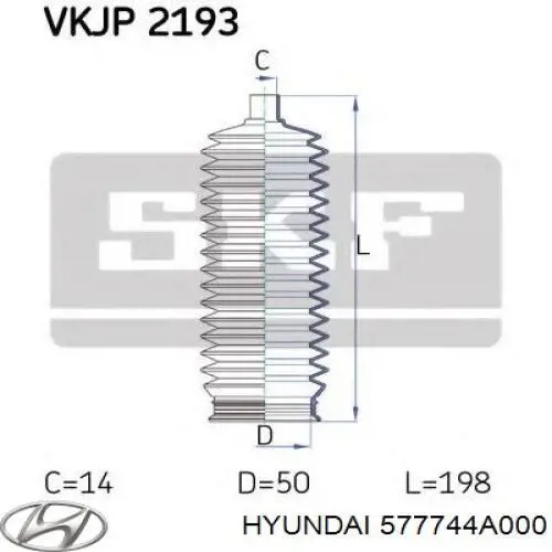 Comprar 577744A000 Hyundai/Kia Plumero de dirección