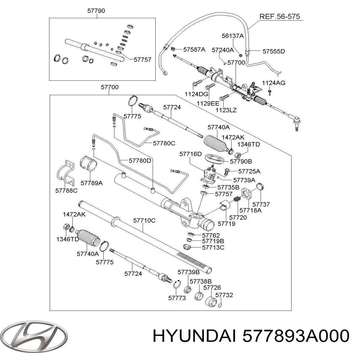 Suspensión, mecanismo de dirección izquierda para Hyundai Trajet (FO)