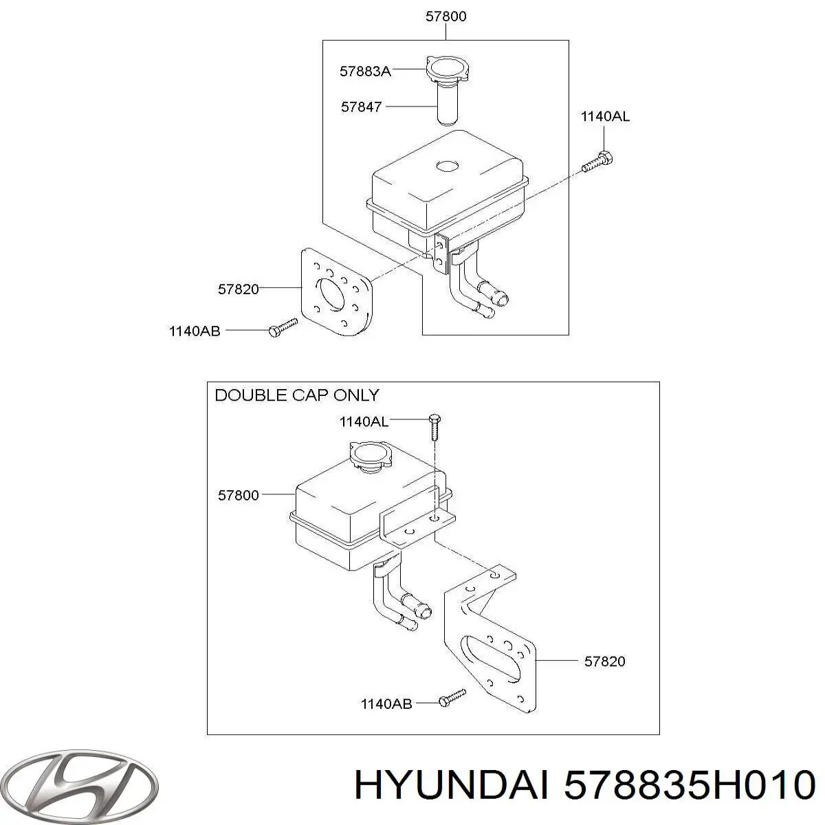 Tapa del depósito de la bomba de dirección asistida Hyundai/Kia 578835H010 precio, desde 5,82 EUR