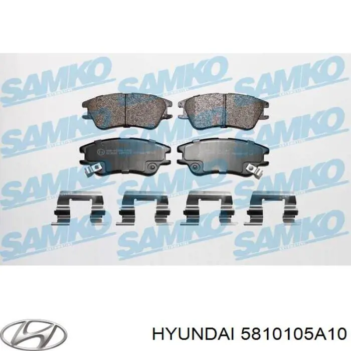 5810105A10 Hyundai/Kia pastillas de freno delanteras