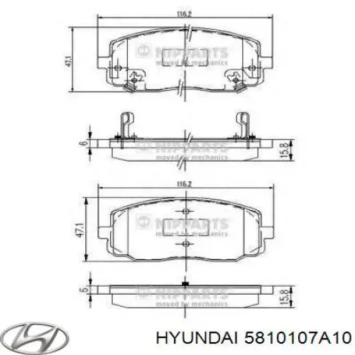 Pastillas freno delanteras Hyundai/Kia 5810107A10 precio, desde 21,31 EUR