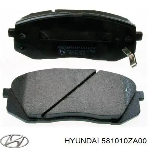 Pastillas de freno delanteras Hyundai/Kia 581010ZA00
