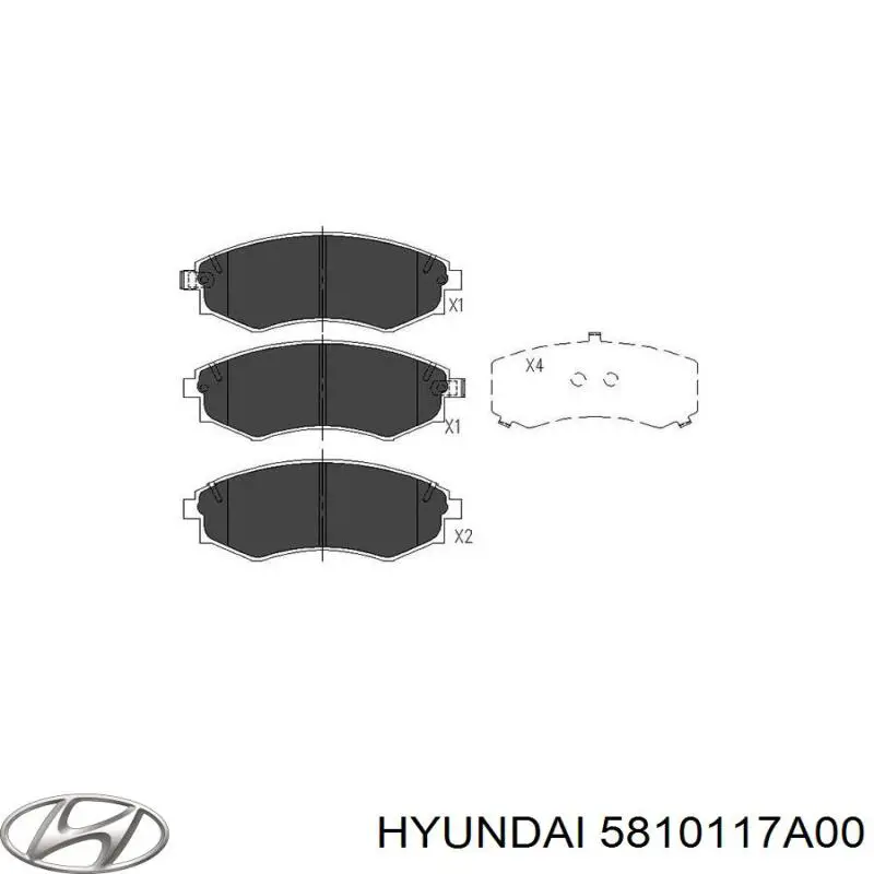 Comprar 5810117A00 Hyundai/Kia Pastillas delanteras de freno
