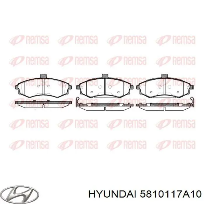 5810117A10 Hyundai/Kia pastillas de freno delanteras