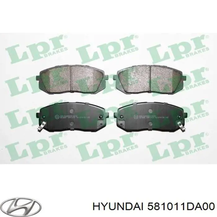 581011DA00 Hyundai/Kia pastillas de freno delanteras