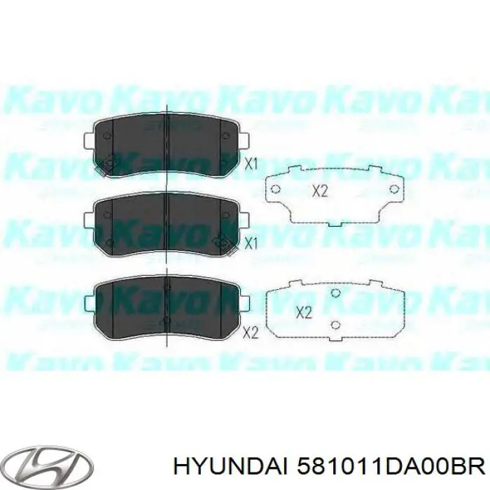 581011da00-br Hyundai/Kia pastillas de freno delanteras
