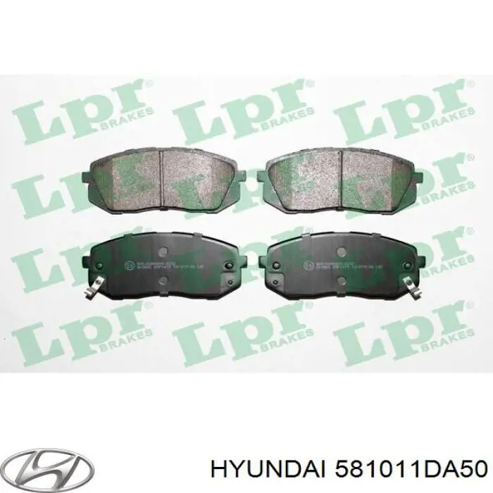 581011DA50 Hyundai/Kia pastillas de freno delanteras