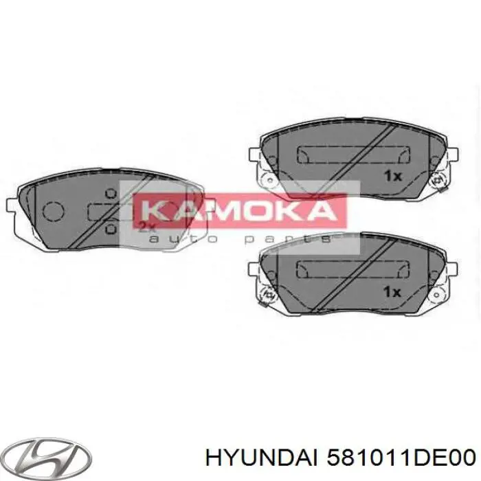 Pastillas de freno 581011DE00 Hyundai/Kia