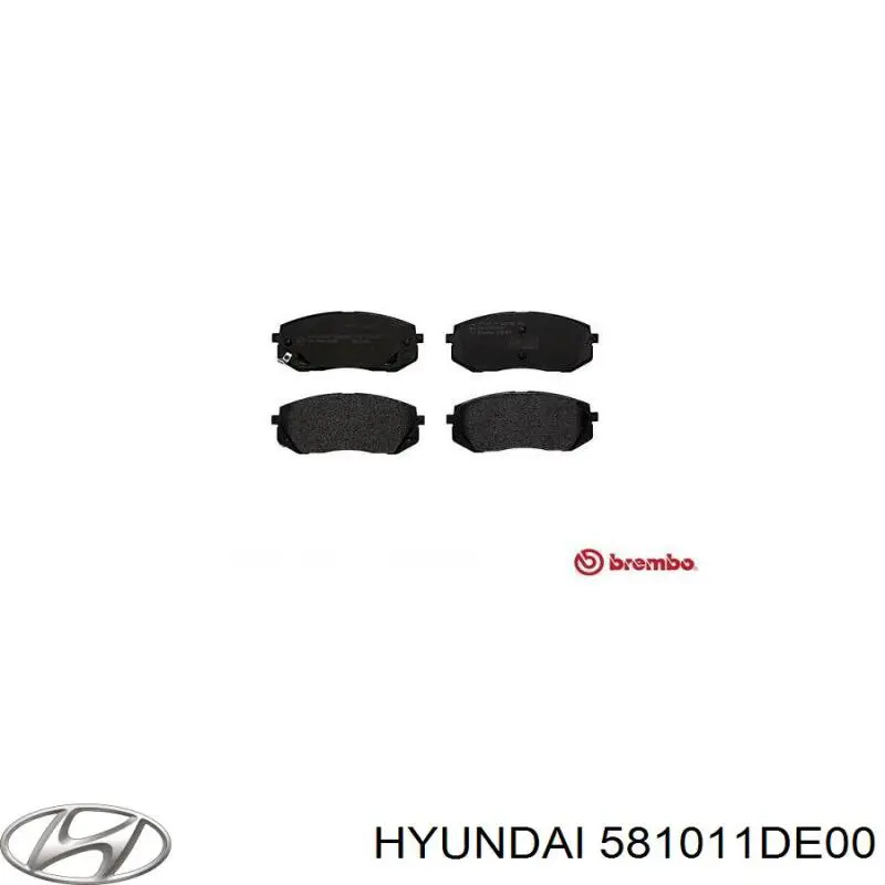 581011DE00 Hyundai/Kia Pastillas delanteras