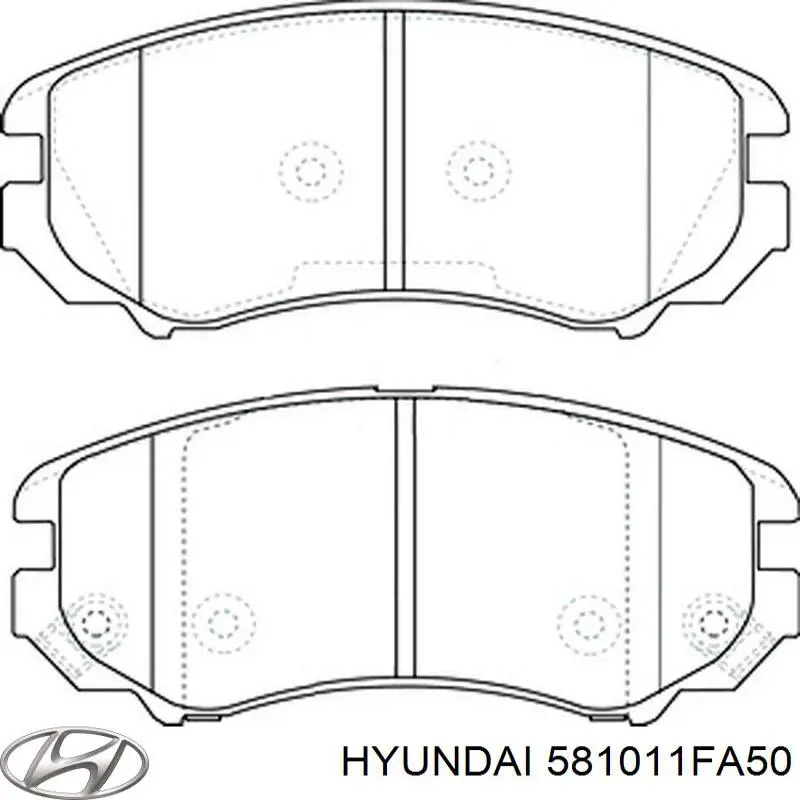 Comprar 581011FA50 Hyundai/Kia Pastillas delanteras de freno