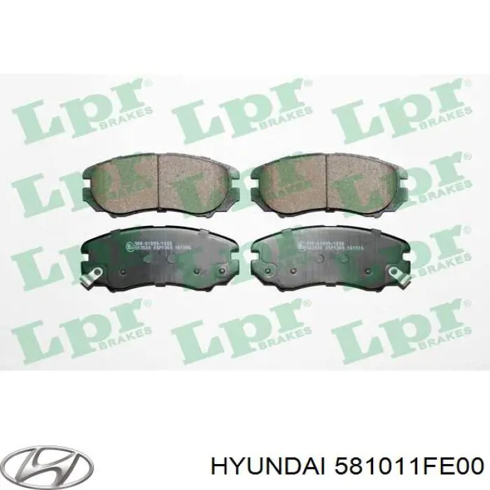 581011FE00 Hyundai/Kia pastillas de freno delanteras