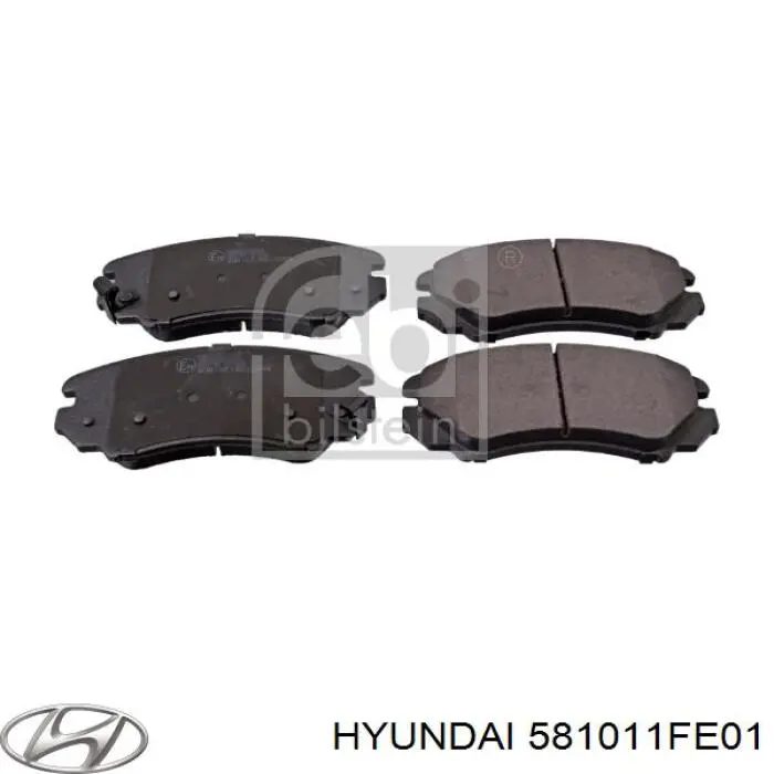 581011FE01 Hyundai/Kia pastillas de freno delanteras