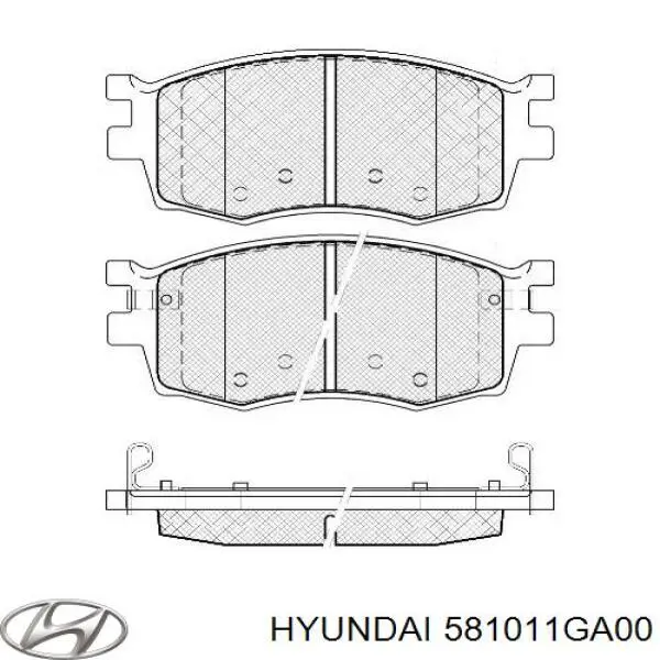 581011GA00 Hyundai/Kia pastillas de freno delanteras