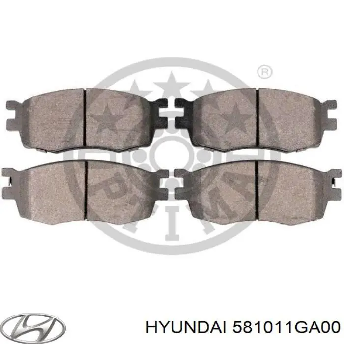 Comprar 581011GA00 Hyundai/Kia Pastillas delanteras de freno