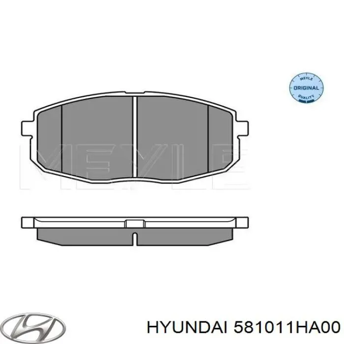 S581011HA10 Hyundai/Kia pastillas de freno delanteras
