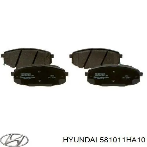 581011HA10 Hyundai/Kia pastillas de freno delanteras