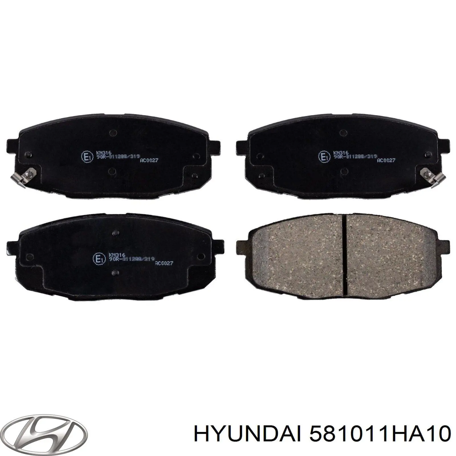 Pastillas de freno 581011HA10 Hyundai/Kia