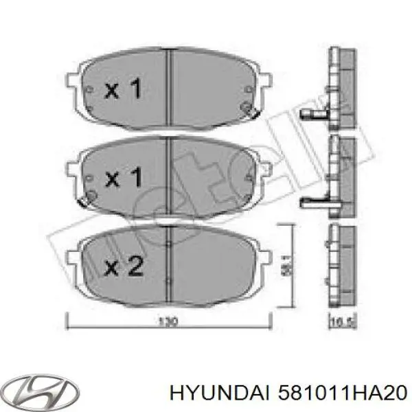 Pastillas freno delanteras Hyundai/Kia 581011HA20 precio, desde 23,75 EUR