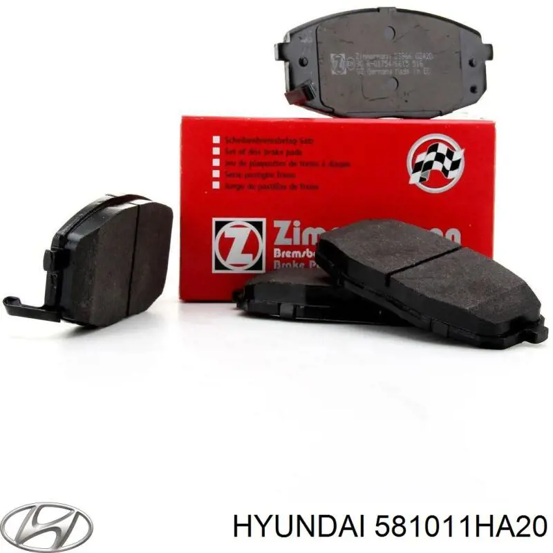 581011HA20 Hyundai/Kia pastillas de freno delanteras