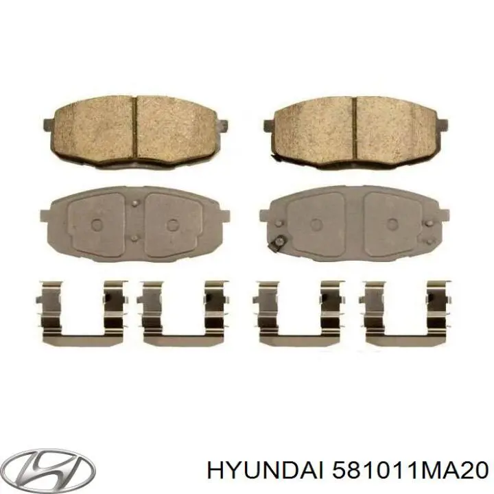 581011MA20 Hyundai/Kia pastillas de freno delanteras