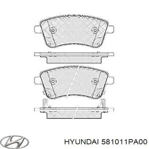 Comprar 581011PA00 Hyundai/Kia Pastillas delanteras de freno