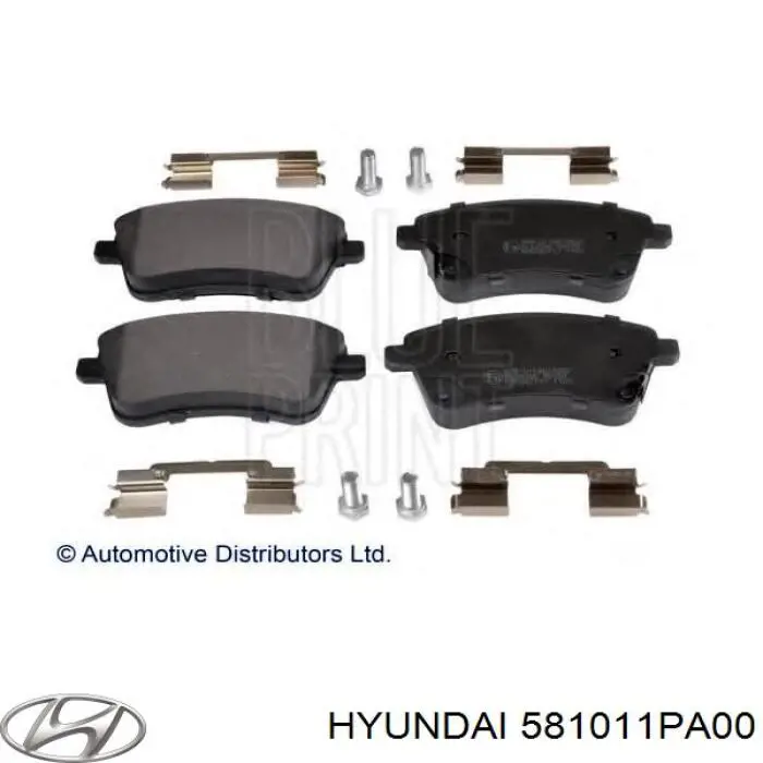 581011PA00 Hyundai/Kia pastillas de freno delanteras