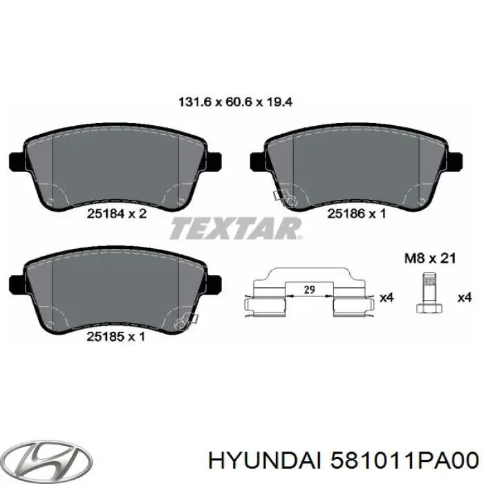 Pastillas freno delanteras Hyundai/Kia 581011PA00 precio, desde 36,06 EUR