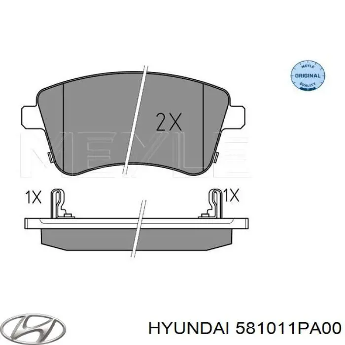 Comprar 581011PA00 Hyundai/Kia Pastillas delanteras de freno