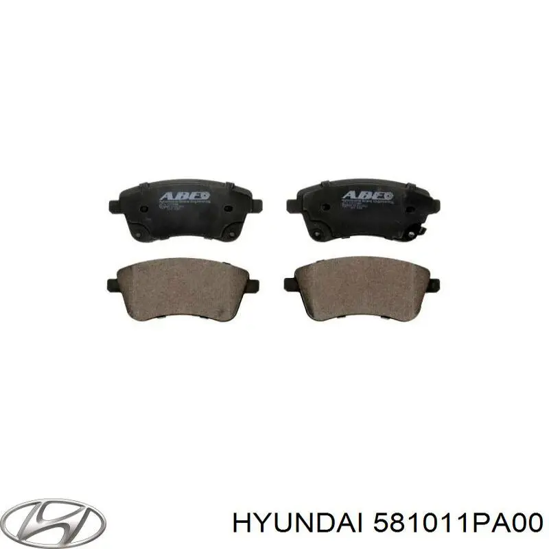 Pastillas de freno delanteras Hyundai/Kia 581011PA00