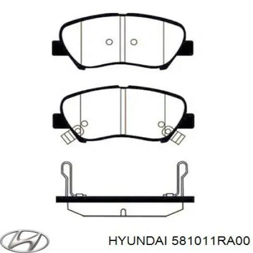 Comprar 581011RA00 Hyundai/Kia Pastillas delanteras de freno
