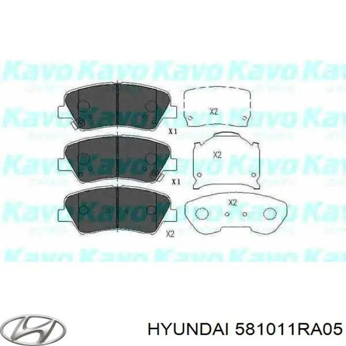 581011RA05 Hyundai/Kia Pastillas delanteras