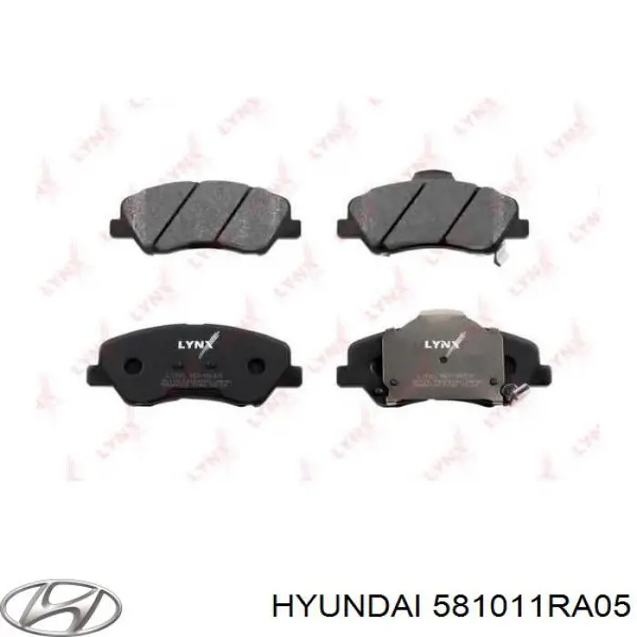 Pastillas de freno 581011RA05 Hyundai/Kia