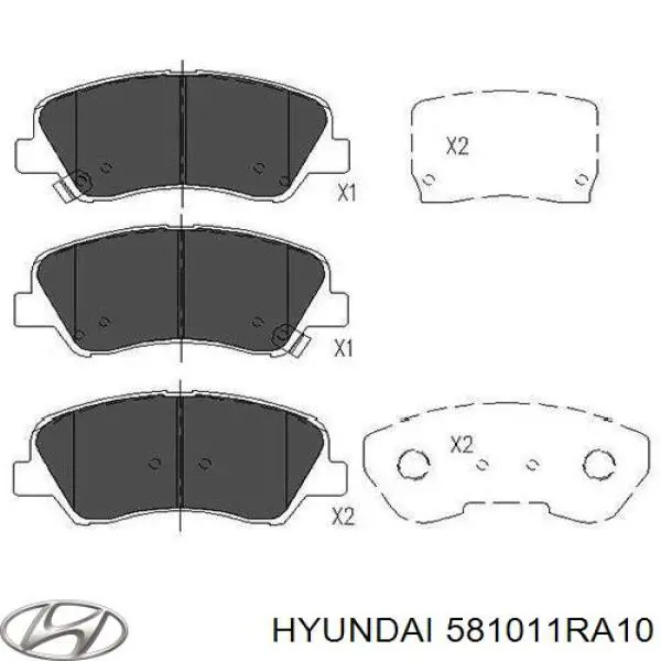 Comprar 581011RA10 Hyundai/Kia Pastillas delanteras de freno