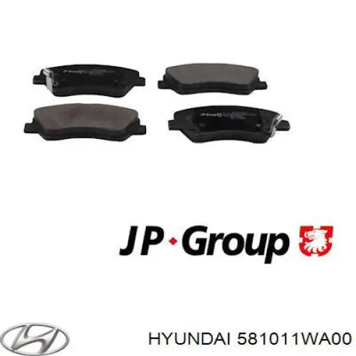 581011WA00 Hyundai/Kia pastillas de freno delanteras