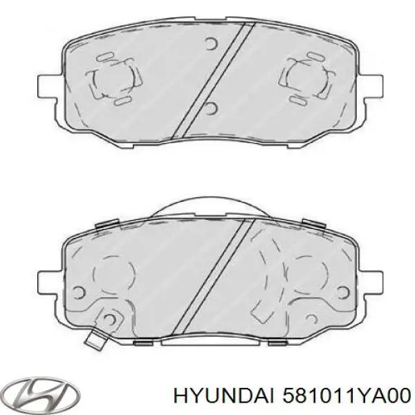 581011YA00 Hyundai/Kia Pastillas delanteras