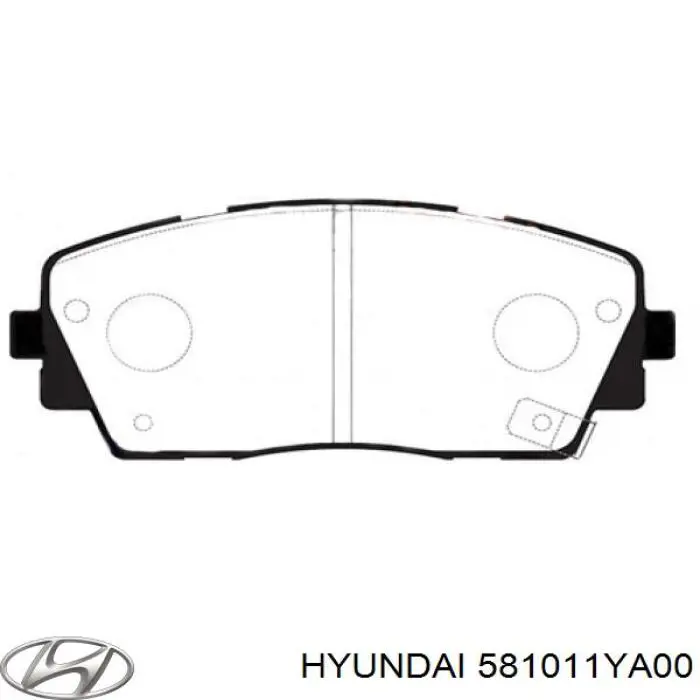 Pastillas de freno delanteras Hyundai/Kia 581011YA00