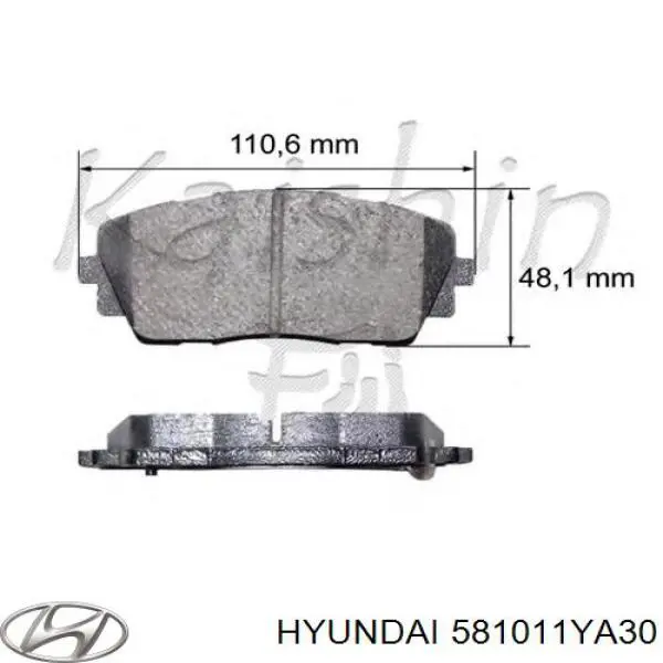 581011YA30 Hyundai/Kia Pastillas delanteras