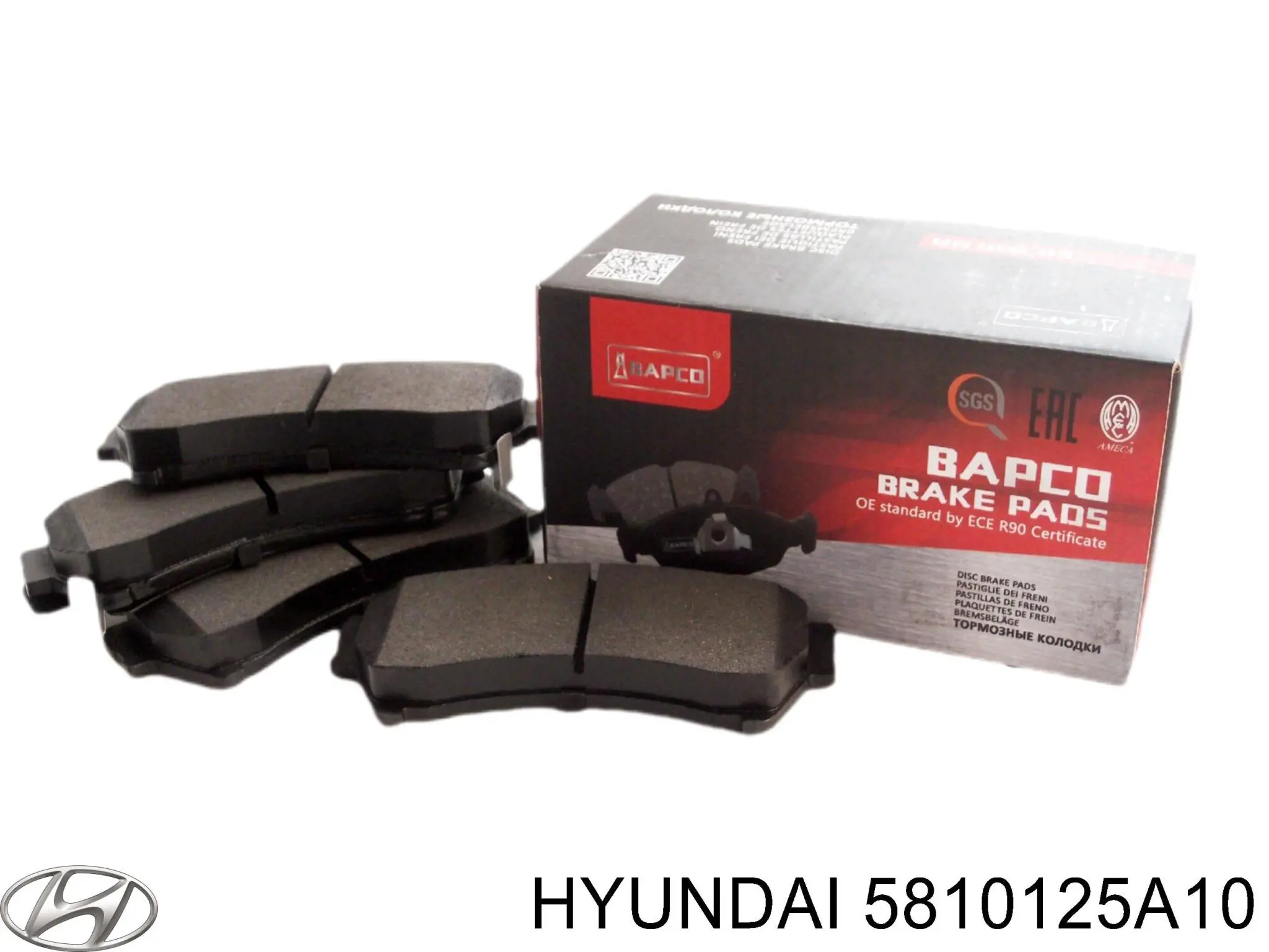 Pastillas de freno delanteras Hyundai/Kia 5810125A10