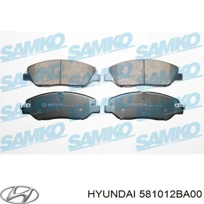 Pastillas de freno 581012BA00 Hyundai/Kia
