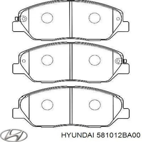 Pastillas de freno delanteras Hyundai/Kia 581012BA00