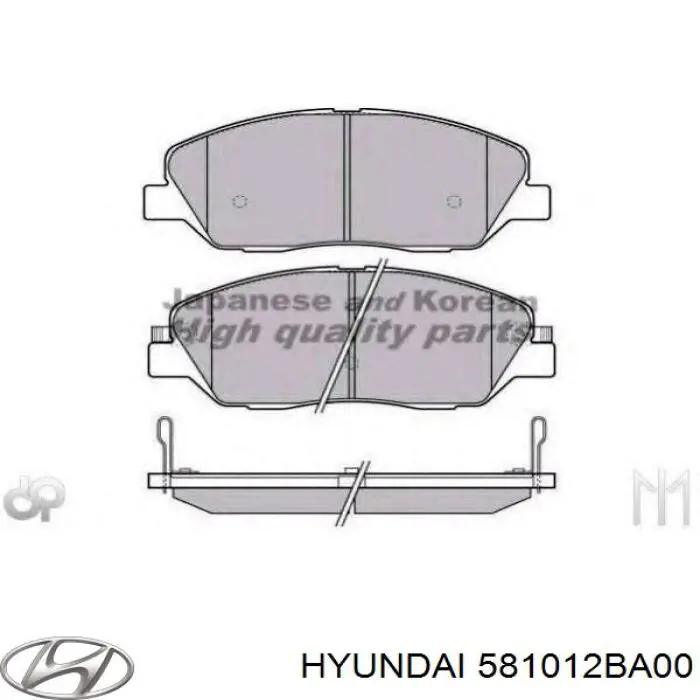 Comprar 581012BA00 Hyundai/Kia Pastillas delanteras de freno