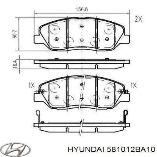 Pastillas freno delanteras Hyundai/Kia 581012BA10 precio, desde 31,38 EUR