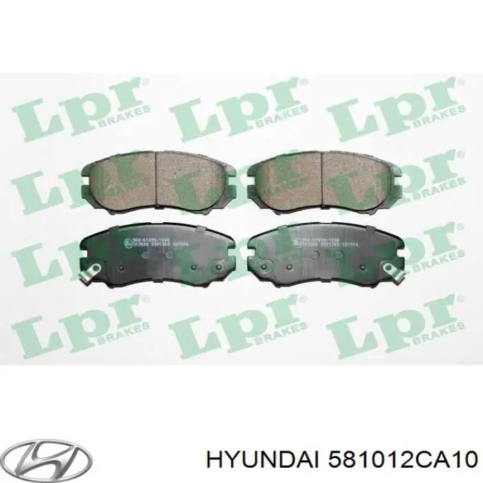 Pastillas de freno 581012CA10 Hyundai/Kia